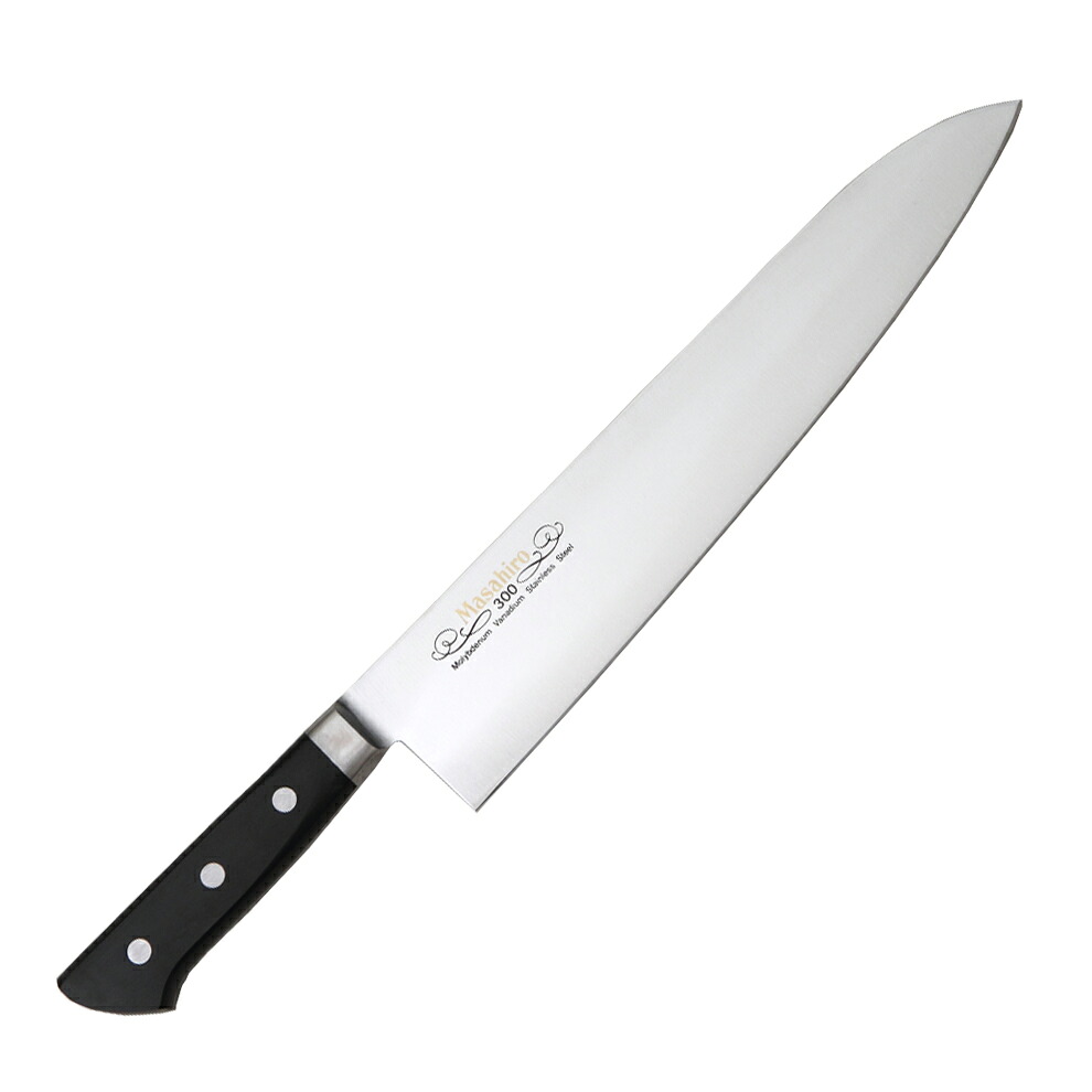【ギフト対応可】【正広】 MV口金付 牛刀 300mm 選べる無料ラッピング キッチン用品 キッチングッズ 調理器具 料理道具 調理用品 切れ味抜群 よく切れる 家庭用 業務用 洋包丁 庖丁 肉 牛肉 下処理