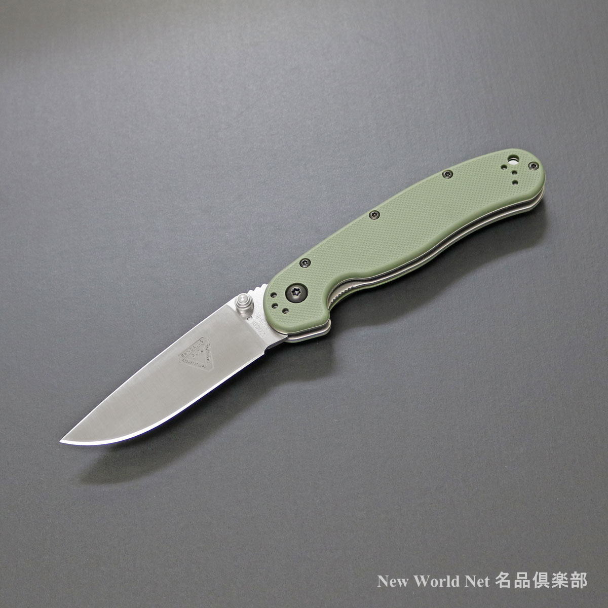 ｵﾝﾀﾘｵ 【ONTARIO】 ONT-8860-OD ﾗｯﾄ 2 SP ｸﾞﾘｰﾝﾊﾝﾄﾞﾙ ﾌｫｰﾙﾃﾞｨﾝｸﾞﾅｲﾌRAT 2 SP - Green Handle 選べる無料ラッピング ｱｳﾄﾄﾞｱﾅｲﾌ ｻﾊﾞｲﾊﾞﾙﾅｲﾌ 折りたたみナイフ フォールディングナイフ 切れ味抜群 AUS8