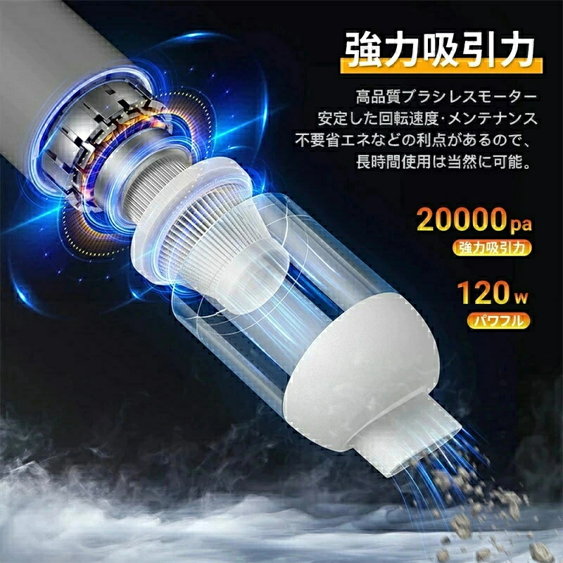 ハンディクリーナー 車載掃除機 コードレス カークリーナー 超軽量0.3KG 小型 コンパクト 車用 ハンディ コードレス 充電式 20000PA吸引力 急速充電 ハンディ掃除機 家庭用 ミニ掃除機 ハンドクリーナー 車用掃除機 強力 静音｜NEWYOKU