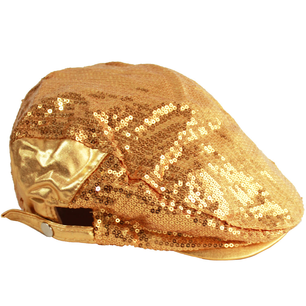 gold flat cap