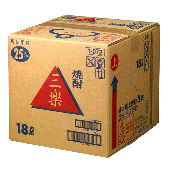 甲類焼酎　三楽焼酎　BIB　25度　18L