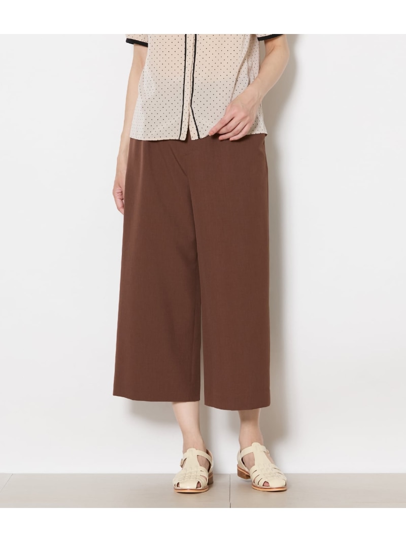 ワイドクロップドパンツ レディース 室内用便器能力のある NEWYORKER WOMEN ニューヨーカー ズボン下 余分の物のズボン下 赤銅色 緑であること 米国海軍【貨物輸送無料】[ Fashion]