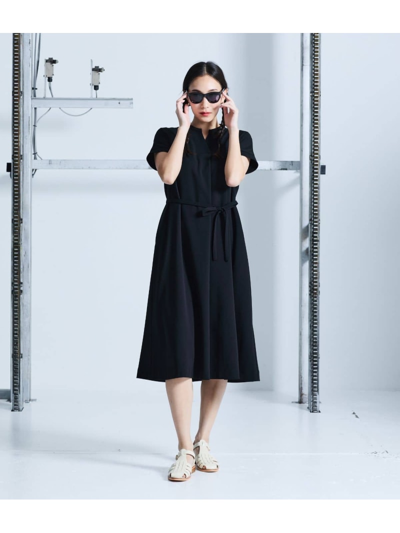 スキッパーワンピース レディース イージーケア NEWYORKER WOMEN ニューヨーカー ワンピース・ドレス ワンピース ネイビー ブラック【送料無料】[ Fashion]｜NEWYORKER
