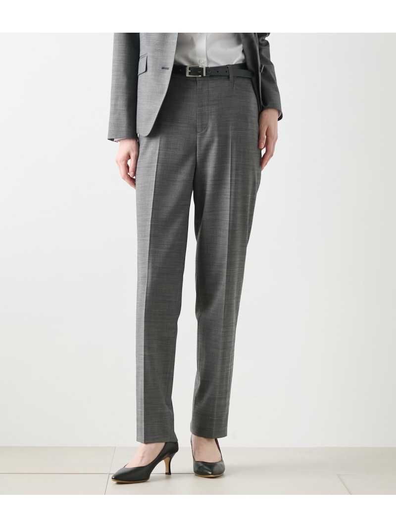【SALE／20%OFF】ウールシルクピンヘッド テーパードパンツ NEWYORKER WOMEN ニューヨーカー パンツ スラックス・ドレスパンツ グレー ネイビー【RBA_E】【送料無料】[ Fashion]｜NEWYORKER