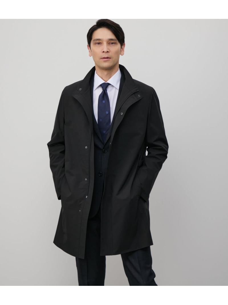 【SALE／56%OFF】【撥水・ストレッチ】SOLOTEX 2WAY ライトスタンドカラーコート NEWYORKER MEN ニューヨーカー ジャケット・アウター その他のジャケット・アウター ブラック ネイビー【RBA_E】【送料無料】[ Fashion]