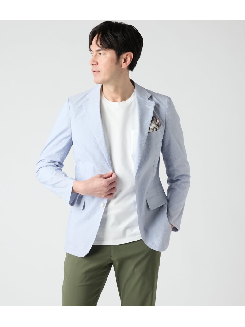 【SALE／40%OFF】【吸水速乾・ウォッシャブル】COOL COMFORT 蹴球吊りひも雨水 上衣 NEWYORKER MEN ニューヨーカー ジャケット・アウター テーラードジャケット・ブレザー 青味【RBA_E】【貨物輸送無料】[ Fashion]