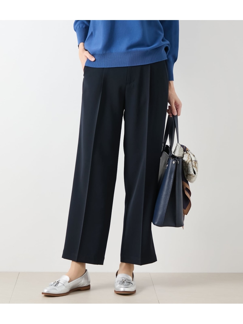 【SALE／27%OFF】【L】ドライライトツイル 1タックストレートパンツ NEWYORKER WOMEN L-SIZE ニューヨーカー エル大きさ ズボン下 余分の物のズボン下 米国海軍【RBA_E】【貨物輸送無料】[ Fashion]