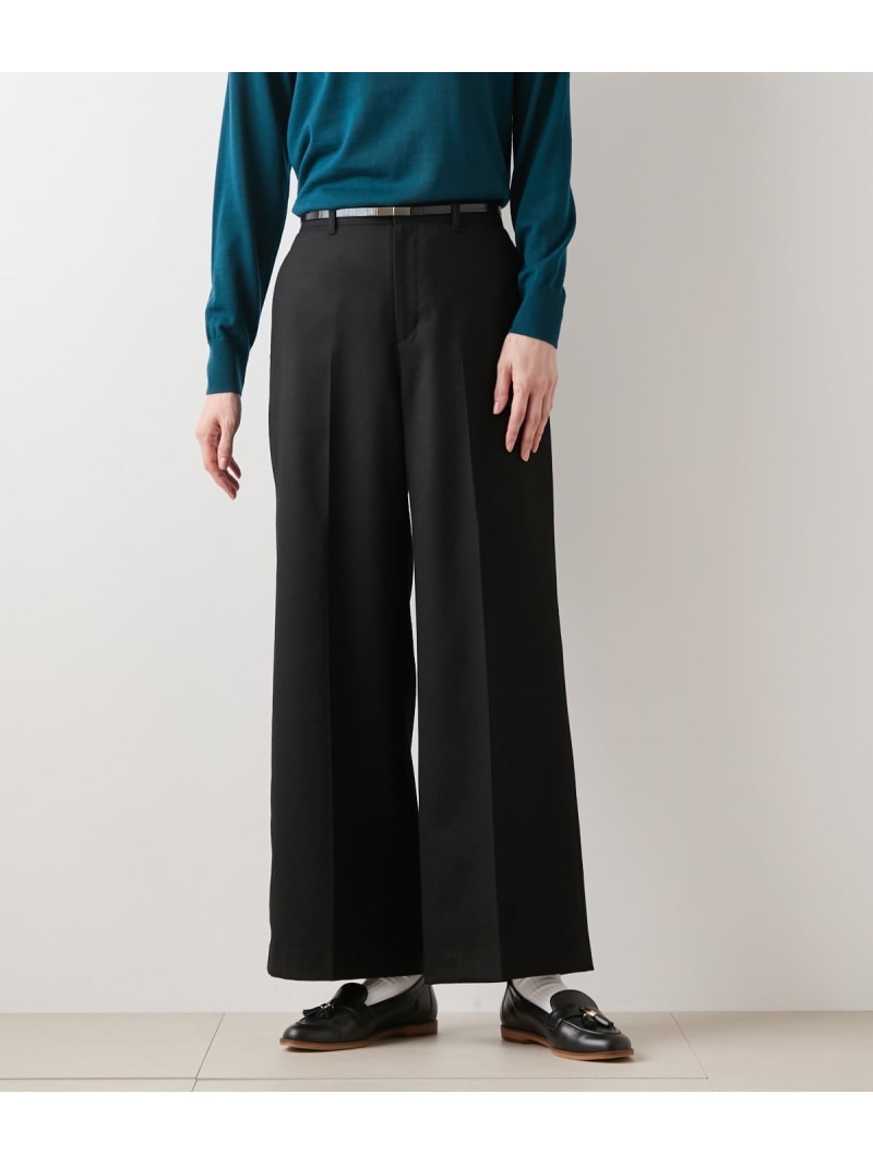 【楽天市場】【SALE／28%OFF】【L】ウールフラノ センタープレスワイドパンツ NEWYORKER WOMEN L-SIZE ...