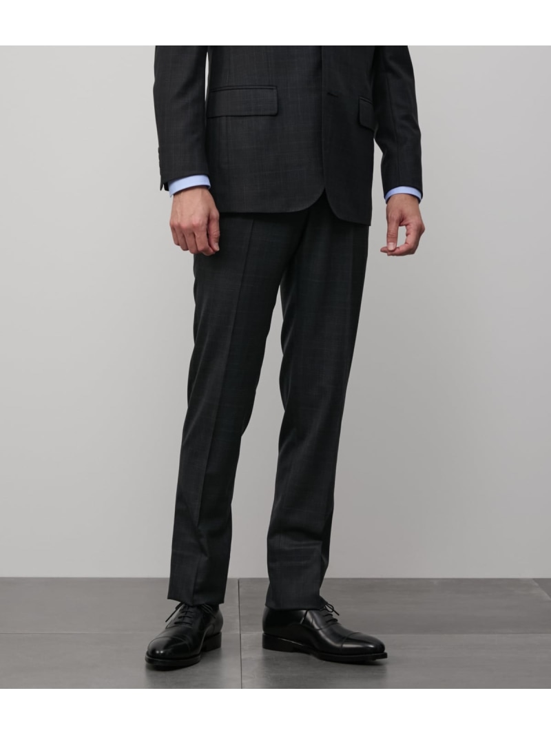 【SALE／40%OFF】【防シワ・撥水・ストレッチ】BUNGY CLOTH チェック ウエストアジャストスラックス(セットアップ対応) NEWYORKER MEN ニューヨーカー パンツ スラックス・ドレスパンツ ネイビー【RBA_E】【送料無料】[ Fashion]