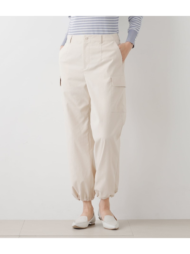 【SALE／50%OFF】ポリエステルピーチクロス カーゴパンツ NEWYORKER WOMEN ニューヨーカー パンツ その他のパンツ ホワイト【RBA_E】【送料無料】[ Fashion]