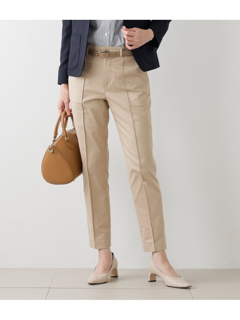 【SALE／59%OFF】【L】オーガニックラチネ ピンタックテーパードパンツ NEWYORKER WOMEN L-SIZE ニューヨーカー エルサイズ パンツ その他のパンツ ベージュ グリーン【RBA_E】【送料無料】[ Fashion]｜NEWYORKER