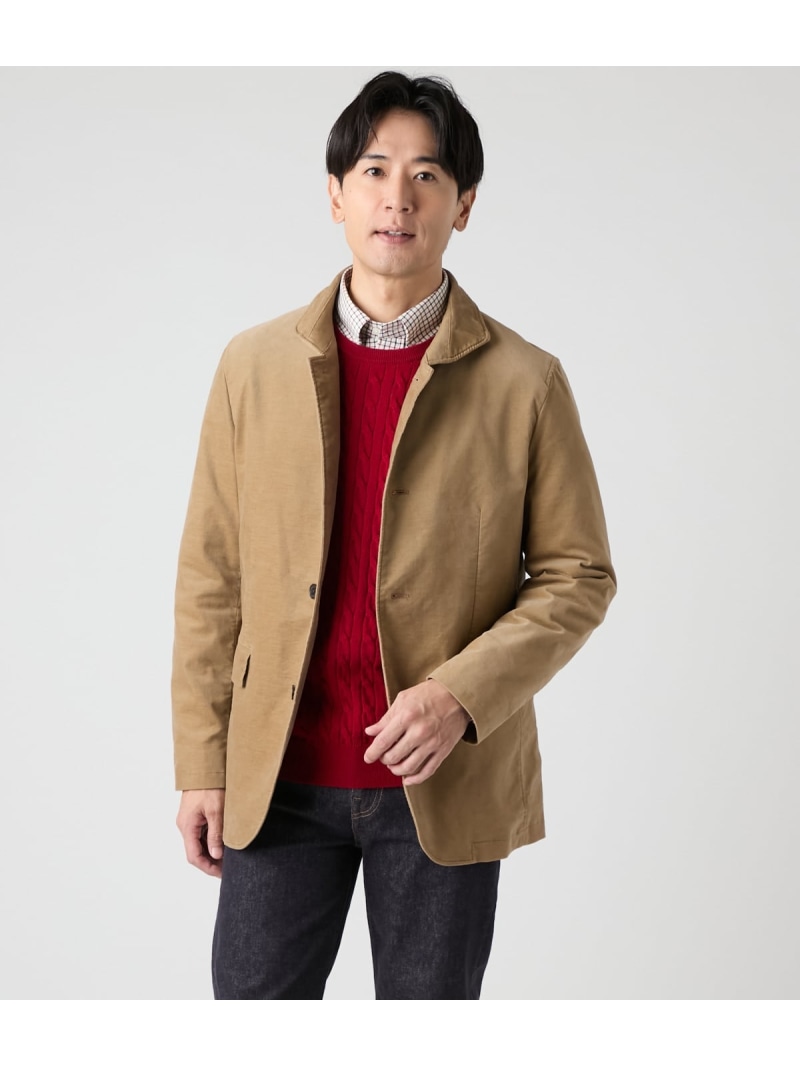 【SALE／40%OFF】【ウォッシャブル・ストレッチ】斜めカットコール カッタウェイカラーコンバーチブルアウター(セットアップ対応) NEWYORKER MEN ニューヨーカー ジャケット・アウター その他のジャケット・アウター ブルー ブラウン【RBA_E】【送料無料】[ Fashion]｜NEWYORKER