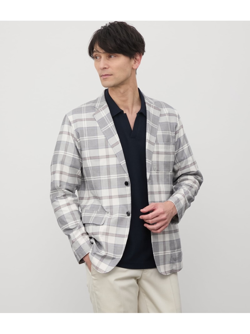 【SALE／30%OFF】【ウォッシャブル】タイルアートニューヨーカータータン カミーチャジャケット NEWYORKER MEN ニューヨーカー ジャケット・アウター テーラードジャケット・ブレザー ネイビー【RBA_E】【送料無料】[ Fashion]｜NEWYORKER