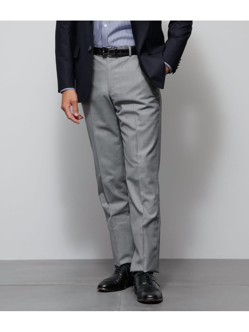 【SALE／50%OFF】【防シワ・ストレッチ・ウォッシャブル】TRAVEL COMFORT シャークスキン ウエストアジャストスラックス NEWYORKER MEN ニューヨーカー パンツ スラックス・ドレスパンツ グレー【RBA_E】【送料無料】[ Fashion]
