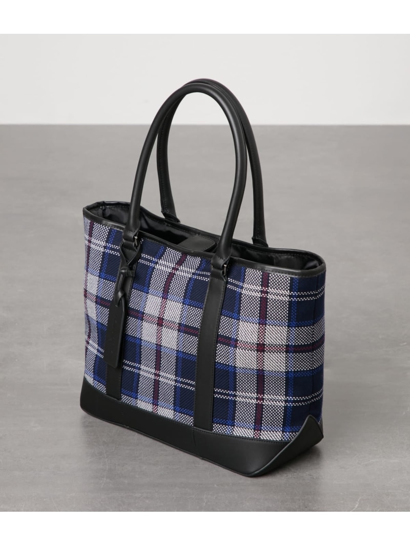 【SALE／40%OFF】タイルアートニューヨーカータータン  トートバッグ NEWYORKER MEN ニューヨーカー 御徒面子 トートバッグ 黒いこと【RBA_E】【貨物輸送無料】[ Fashion]