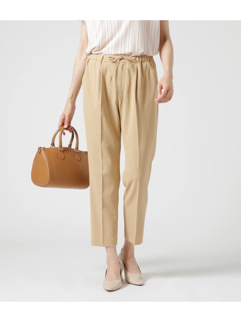 【SALE／43%OFF】【L】ポリエステルツイル ウエストゴムテーパードパンツ NEWYORKER WOMEN L-SIZE ニューヨーカー エルサイズ パンツ その他のパンツ イエロー【RBA_E】【送料無料】[ Fashion]