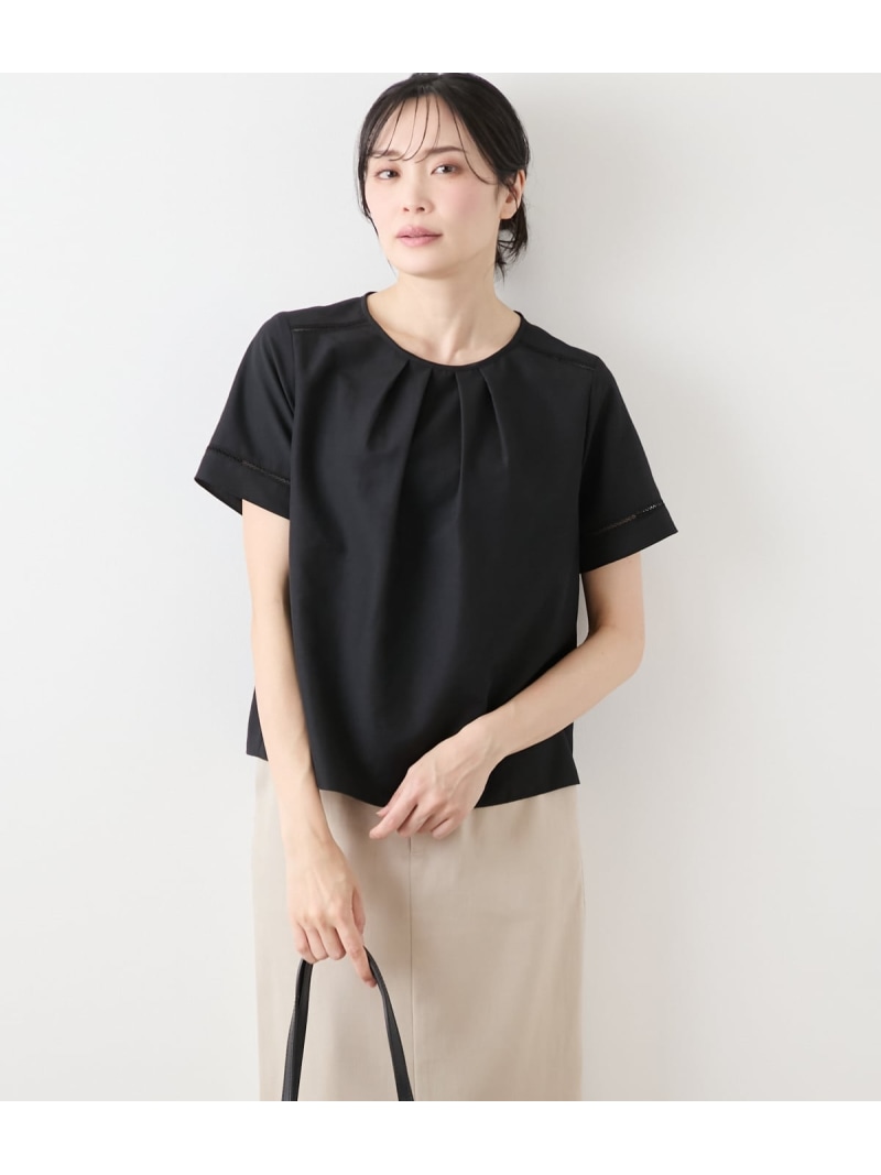 【SALE／40%OFF】ライトタンブラークロス Tブラウス NEWYORKER WOMEN ニューヨーカー トップス シャツ・ブラウス ブラック【RBA_E】【送料無料】[ Fashion]