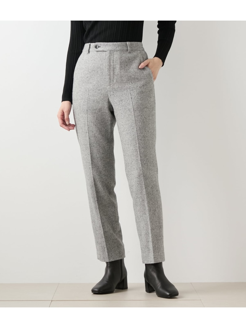 【SALE／30%OFF】ブロークンヘリンボーンツィード テーパードパンツ NEWYORKER WOMEN ニューヨーカー パンツ その他のパンツ ブラウン【RBA_E】【送料無料】[ Fashion]