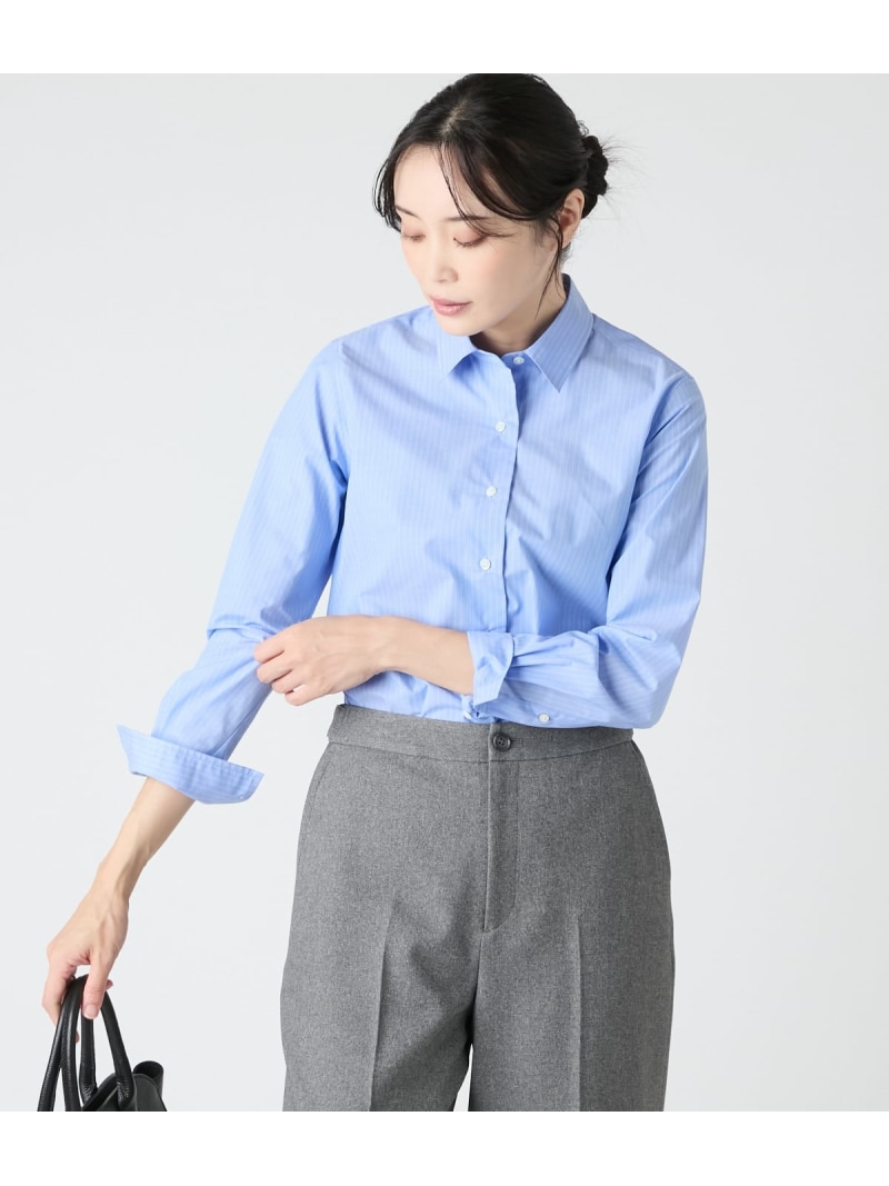 【SALE／30%OFF】いの一番縞模様 長袖ハンサムフィットヨークうつり変わりプルオーバー NEWYORKER WOMEN ニューヨーカー トップス プルオーバー・トップ 青み【RBA_E】【貨物輸送無料】[ Fashion]