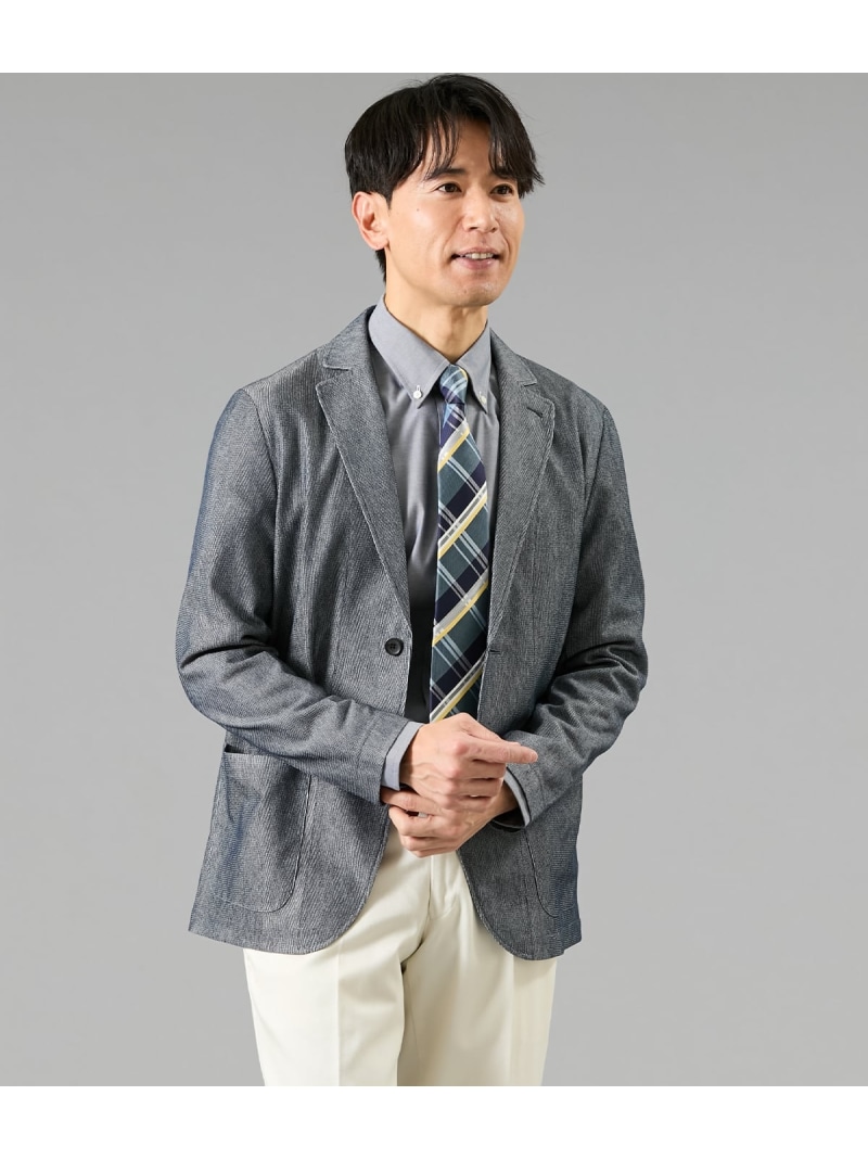 【SALE／30%OFF】【ウォッシャブル】Wカバーラッセルシアー ジャケットカーディガン NEWYORKER MEN ニューヨーカー トップス カットソー・Tシャツ ネイビー ブルー【RBA_E】【送料無料】[ Fashion]