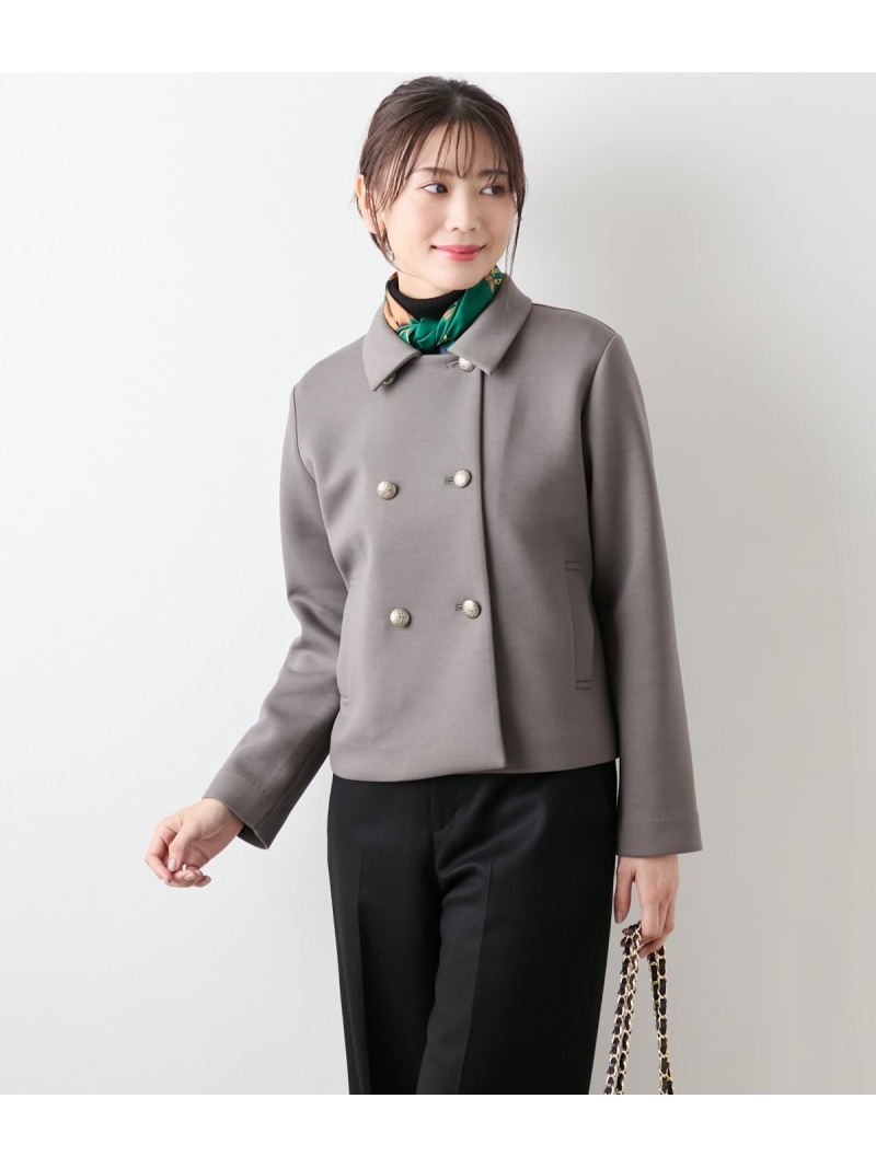 【SALE／40%OFF】【ウォッシャブル】エアクッションダンボール ダブルブレストジャケット NEWYORKER WOMEN ニューヨーカー ジャケット・アウター その他のジャケット・アウター ネイビー【RBA_E】【送料無料】[ Fashion]