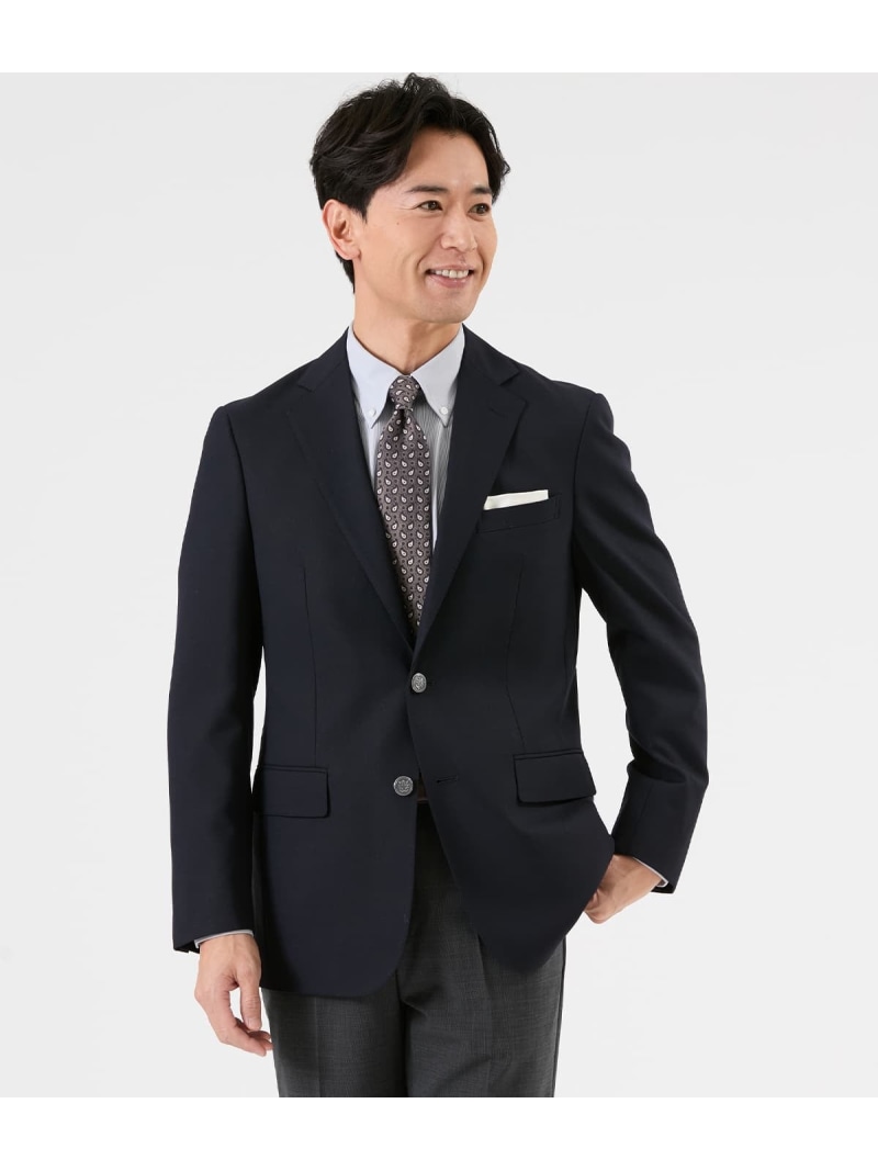 【防シワ・ストレッチ】TRAVEL COMFORT ハイツイストホップサック ブレザー NEWYORKER MEN ニューヨーカー ジャケット・アウター テーラードジャケット・ブレザー ネイビー【送料無料】[ Fashion]