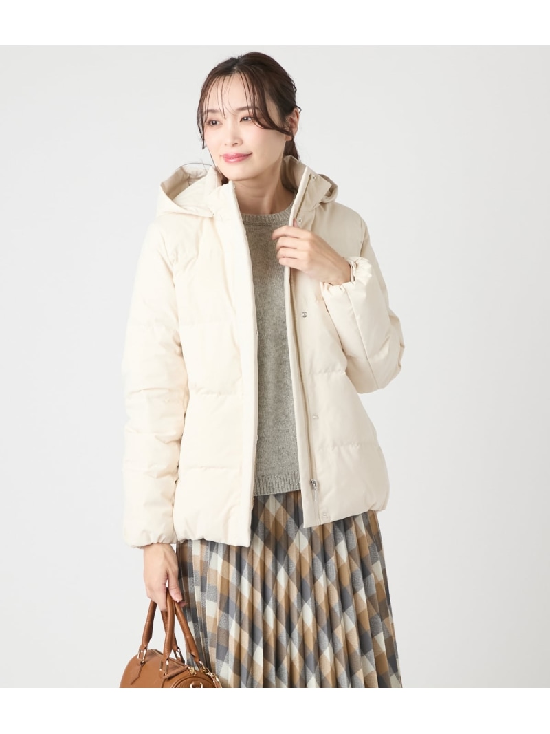 【SALE／40%OFF】ポリエステルストレッチタフタ ダウンコート NEWYORKER WOMEN ニューヨーカー ジャケット・アウター ダウンジャケット・ダウンベスト ホワイト【RBA_E】【送料無料】[ Fashion]