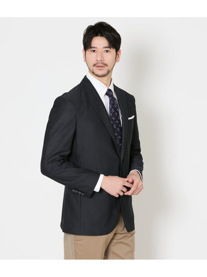【ウォッシャブル・ストレッチ・接触冷感・防シワ・通気性】MOVING COMFORT ジャージー ブレザー NEWYORKER MEN ニューヨーカー ジャケット・アウター テーラードジャケット・ブレザー ネイビー【送料無料】[ Fashion]