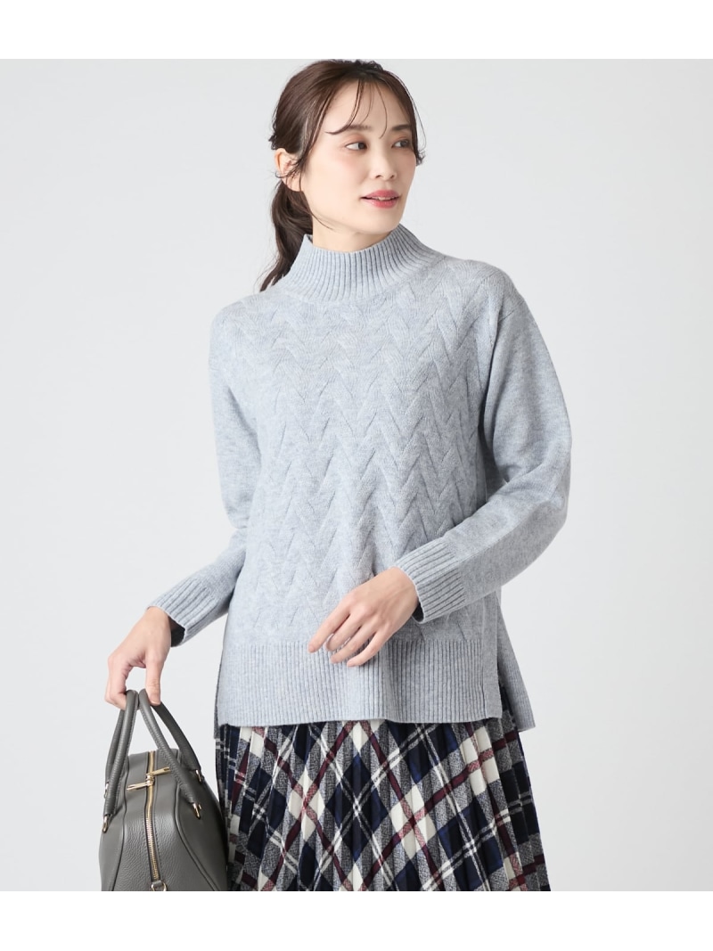 【L】ウールカシミヤ ハイネックニットプルオーバー NEWYORKER WOMEN L-SIZE ニューヨーカー エルサイズ トップス ニット ブルー【送料無料】[ Fashion] 13,838円