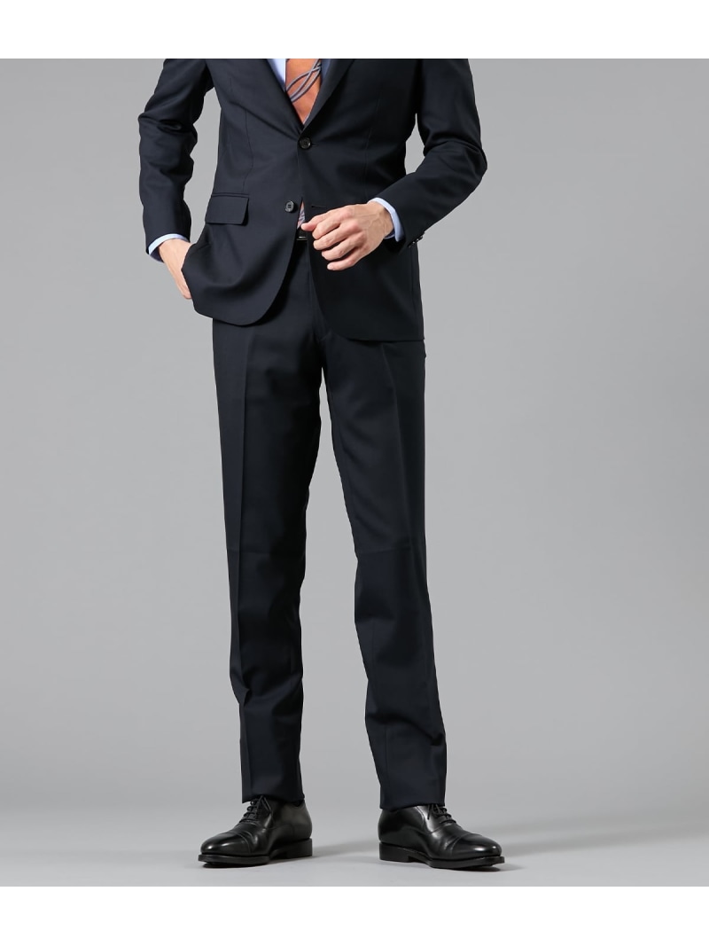 HERITAGE CLOTH トロピカル スリムフィットスラックス(セットアップ対応) NEWYORKER MEN ニューヨーカー パンツ スラックス・ドレスパンツ ネイビー【送料無料】[ Fashion]
