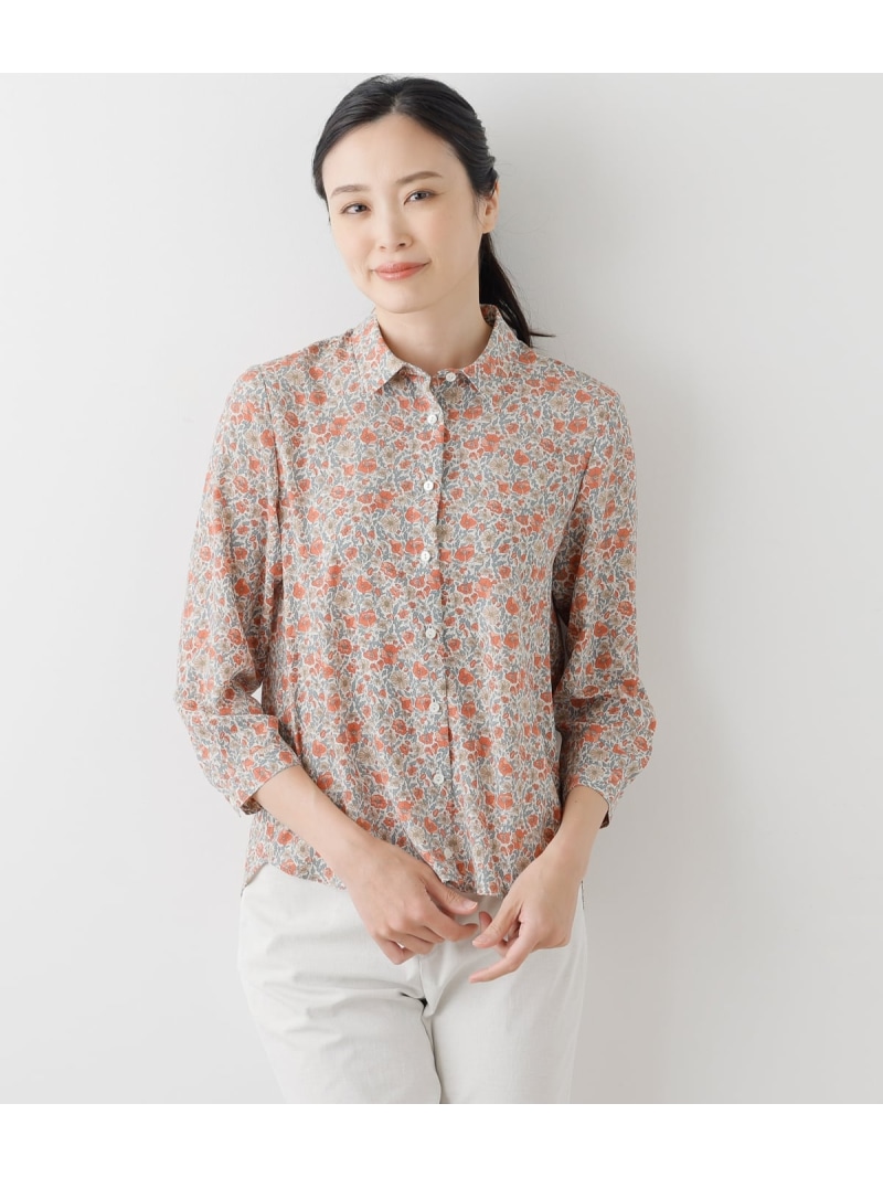 【SALE／30%OFF】リバティ ルル・イザベラ 7分袖シャツ NEWYORKER WOMEN ニューヨーカー トップス シャツ・ブラウス ピンク【RBA_E】【送料無料】[ Fashion] 13,552円