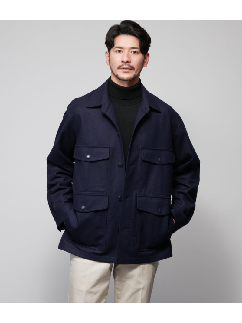 【SALE／50%OFF】TRADITIONAL SPIRITS NEWYORKER MELTON ライト クルーザーアウター NEWYORKER MEN ニューヨーカー ジャケット・アウター ブルゾン・ジャンパー ネイビー【RBA_E】【送料無料】[ Fashion]