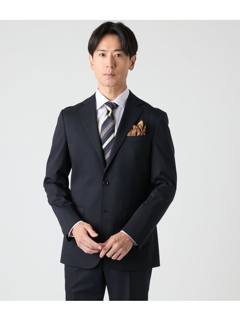 【SALE／30%OFF】【防シワ・ストレッチ】TRAVEL COMFORT ハイツイストシャドーストライプ スーツ NEWYORKER MEN ニューヨーカー スーツ・フォーマル セットアップスーツ ネイビー【RBA_E】【送料無料】[ Fashion]｜NEWYORKER