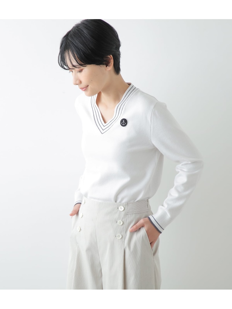 the newhouse パープル コットンカシミヤ長袖 the newhouse パープル コットンカシミヤ長袖