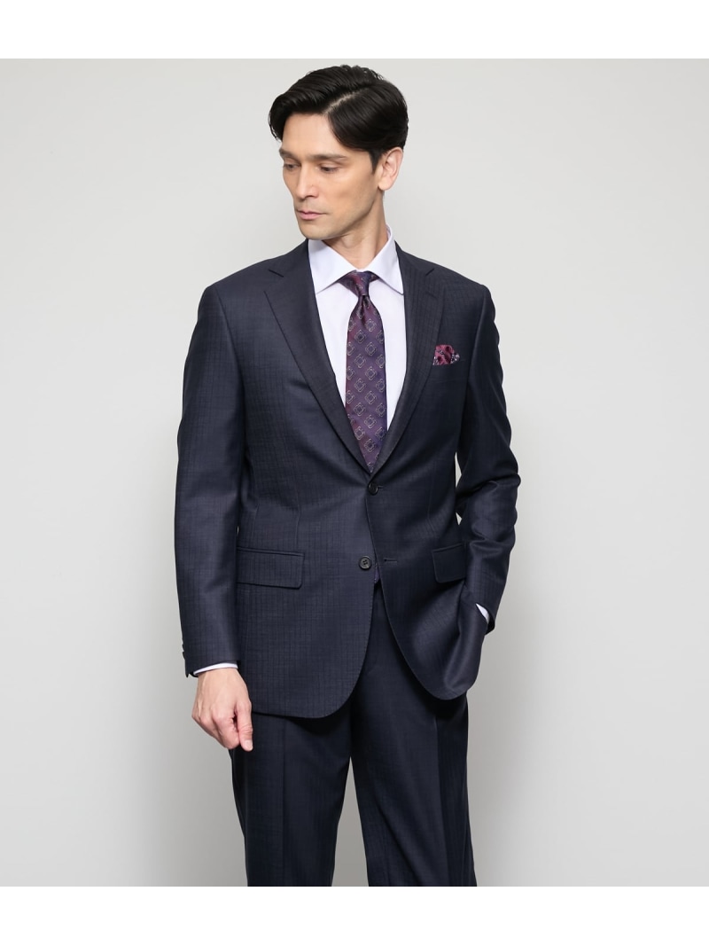 【SALE／20%OFF】PREMIUM CLOTH Beyond ストライプ スーツ NEWYORKER MEN ニューヨーカー スーツ・フォーマル セットアップスーツ ネイビー【RBA_E】【送料無料】[ Fashion]