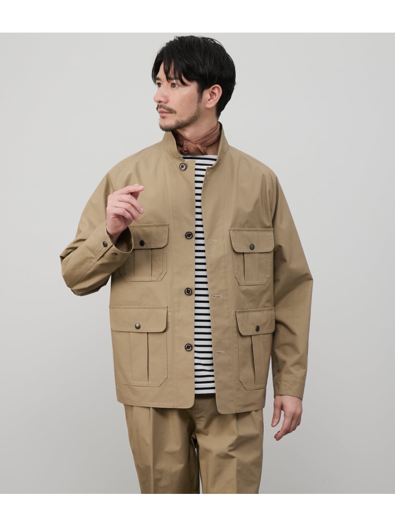 【SALE／70%OFF】HORSE CLOTH スタンドカラーアウター NEWYORKER MEN ニューヨーカー ジャケット・アウター ブルゾン・ジャンパー ベージュ【RBA_E】【送料無料】[ Fashion]