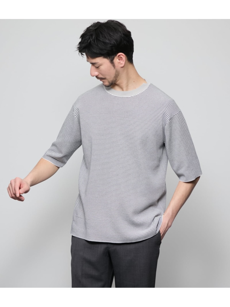 【SALE／40%OFF】【UCT】海軍ニットボーダーTシャツ NEWYORKER MEN ニューヨーカー トップス ニット【RBA_E】【送料無料】[ Fashion]｜NEWYORKER