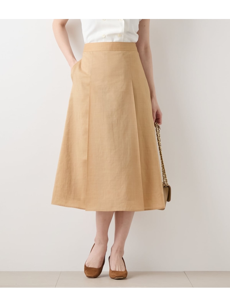 【SALE／27%OFF】ポリエステルラミーローン タックAラインスカート NEWYORKER WOMEN ニューヨーカー スカート その他のスカート ネイビー ブラウン【RBA_E】【送料無料】[ Fashion] 10,868円