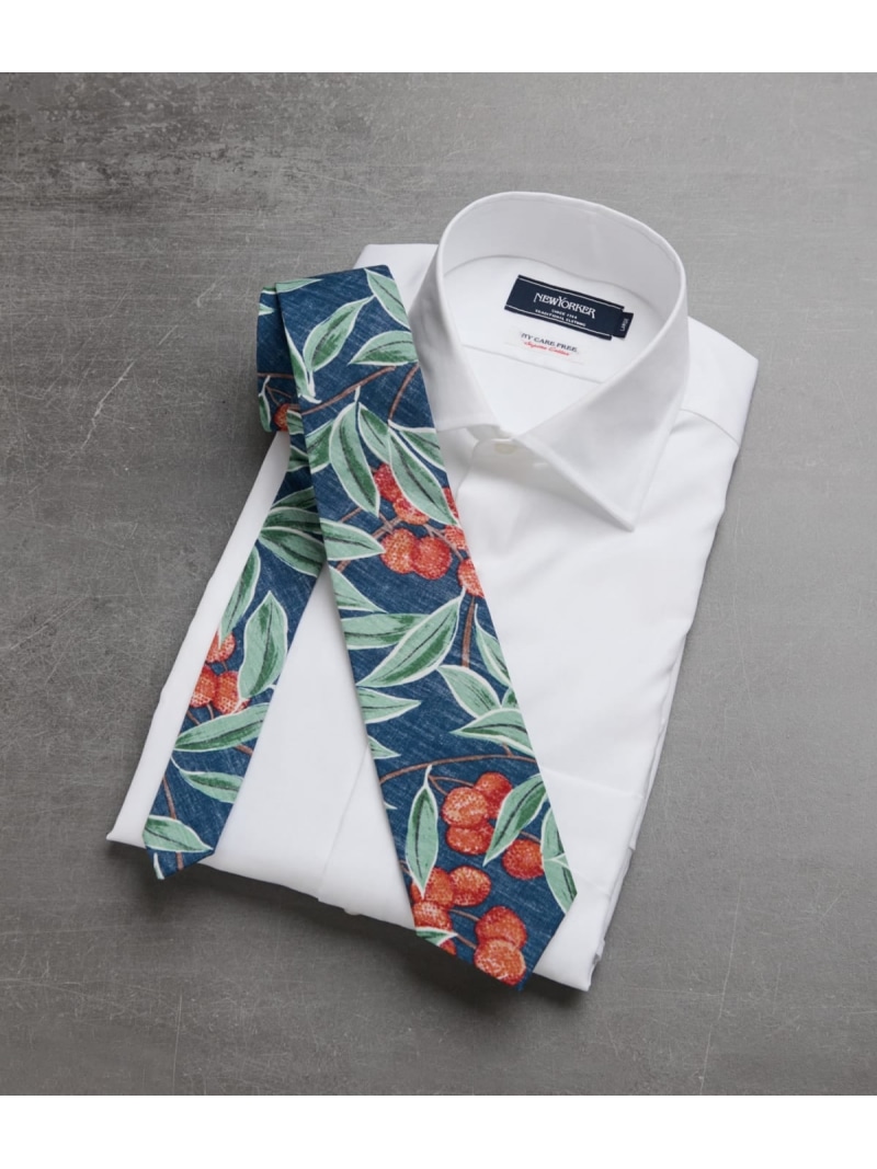【KAHALA×NEWYORKER】Lycheehoo ネクタイ NEWYORKER MEN ニューヨーカー スーツ・フォーマル ネクタイ・蝶ネクタイ パープル ネイビー【送料無料】[ Fashion]