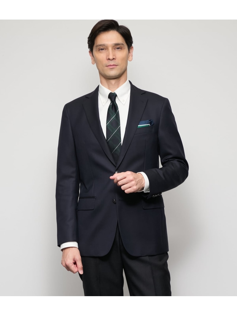 【SALE／20%OFF】【撥水】ウールカルゼ ブレザー NEWYORKER MEN ニューヨーカー ジャケット・アウター テーラードジャケット・ブレザー ネイビー【RBA_E】【送料無料】[ Fashion]