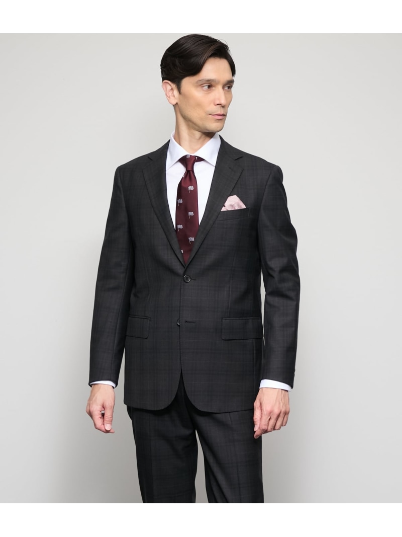 【SALE／40%OFF】【防シワ・撥水・ストレッチ】BUNGY CLOTH チェック ジャケット(セットアップ対応) NEWYORKER MEN ニューヨーカー スーツ・フォーマル セットアップスーツ ネイビー【RBA_E】【送料無料】[ Fashion]