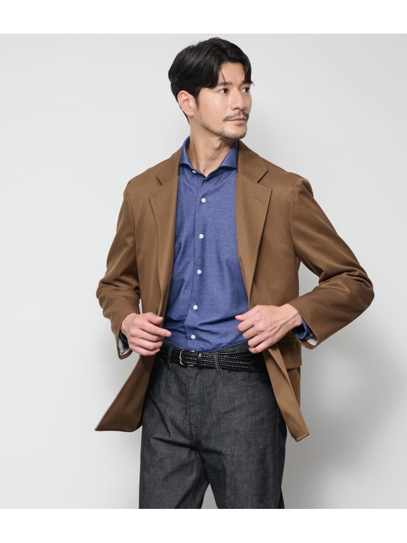 【SALE／50%OFF】【ストレッチ】ウールブレンドチノクロス モジュラージャケット(セットアップ対応) NEWYORKER MEN ニューヨーカー ジャケット・アウター その他のジャケット・アウター ネイビー ブラウン【RBA_E】【送料無料】[ Fashion] 18,315円