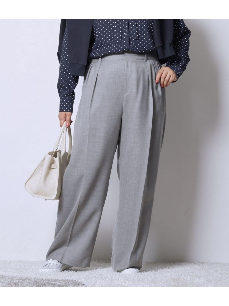 【SALE／47%OFF】【L】【ウォッシャブル】TWビエラ ワイドパンツ NEWYORKER WOMEN L-SIZE ニューヨーカー エルサイズ パンツ その他のパンツ ネイビー【RBA_E】【送料無料】[ Fashion]