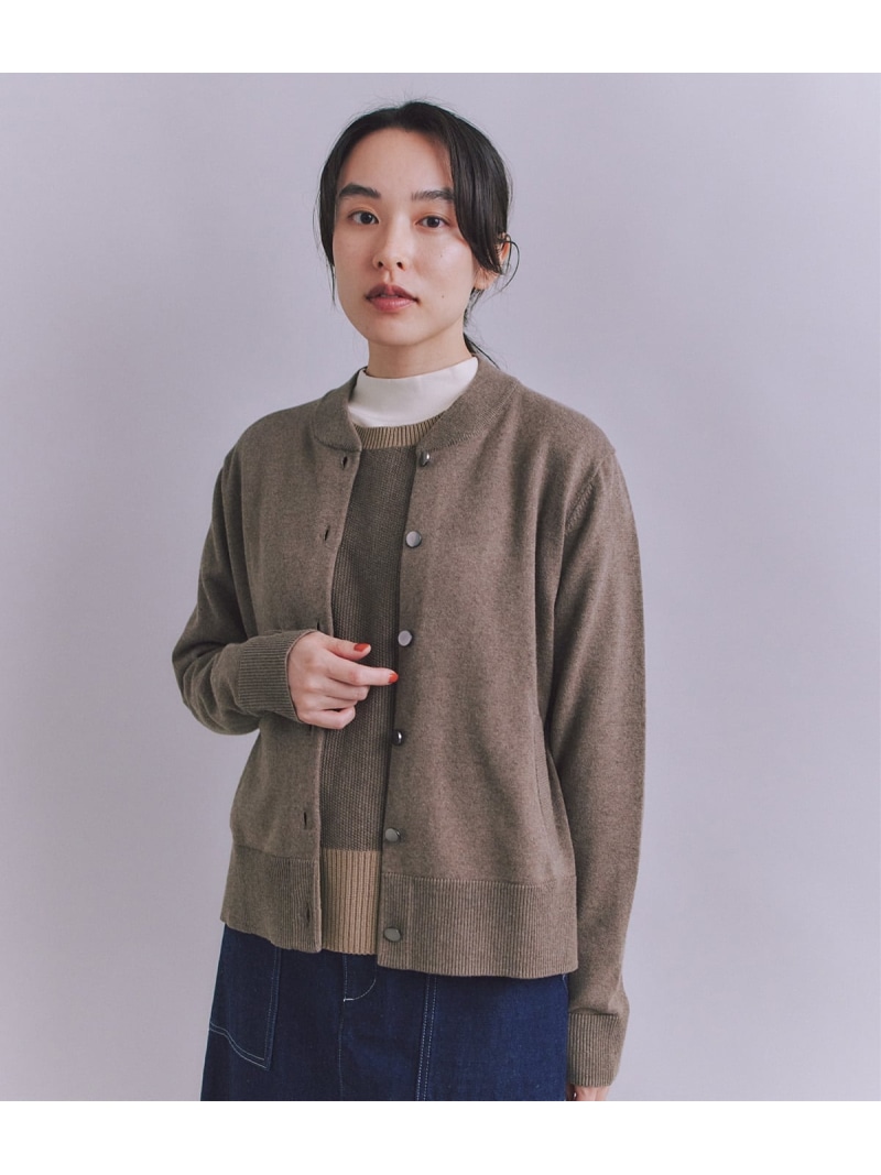 【SALE／34%OFF】【ウォッシャブル】Organic Cotton Blend Plating ニットブルゾン SIPULI シプリ トップス カーディガン【RBA_E】【送料無料】[ Fashion]