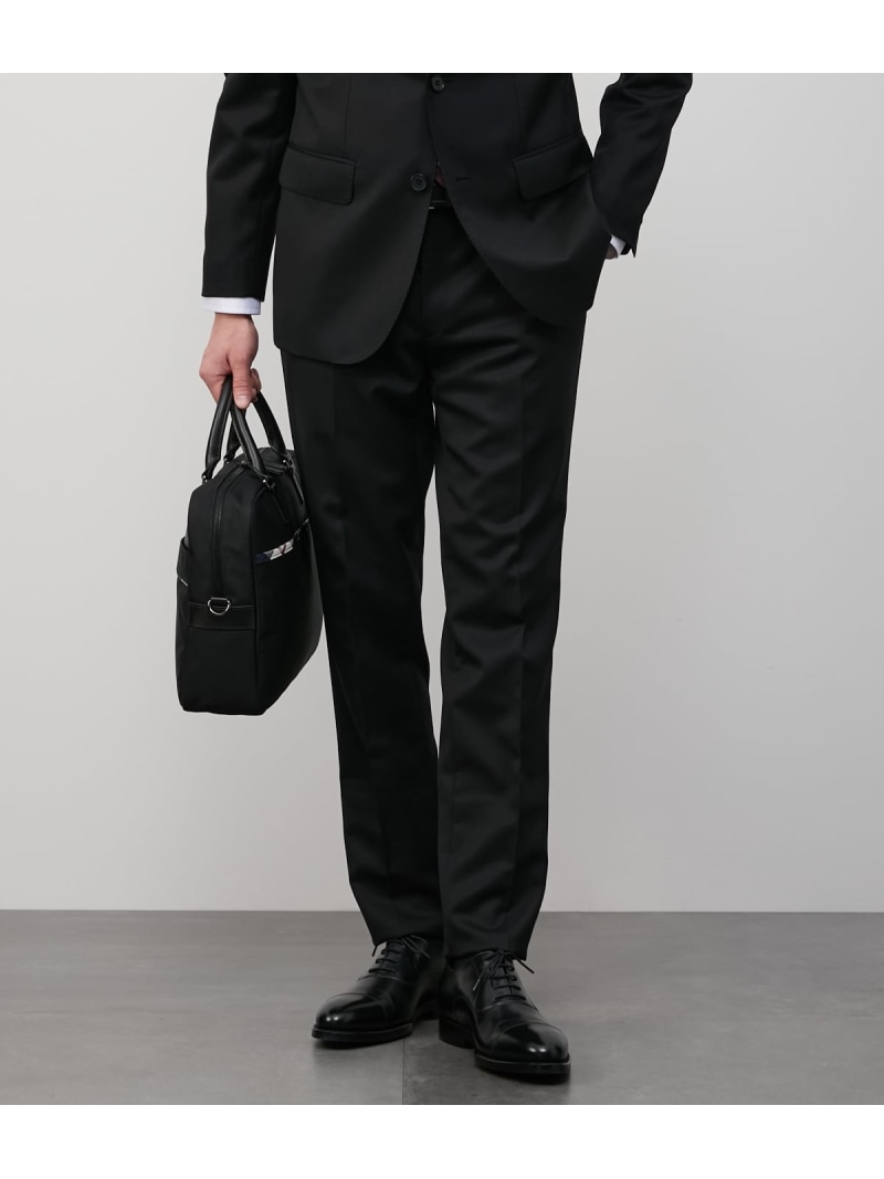 【SALE／40%OFF】【撥水】SLIM FIT 無地 ノータックスラックス(セットアップ相応う) NEWYORKER MEN ニューヨーカー ズボン下 スラックス・お召しものズボン下 黒いこと 米国海軍【RBA_E】【貨物輸送無料】[ Fashion]