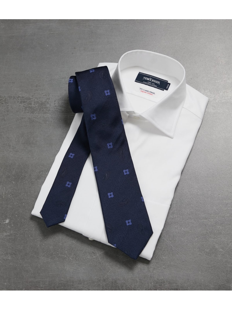 【SALE／30%OFF】Classico Seta フレスコ小紋 ネクタイ NEWYORKER MEN ニューヨーカー スーツ・フォーマル ネクタイ・蝶ネクタイ ネイビー【RBA_E】【送料無料】[ Fashion]｜NEWYORKER
