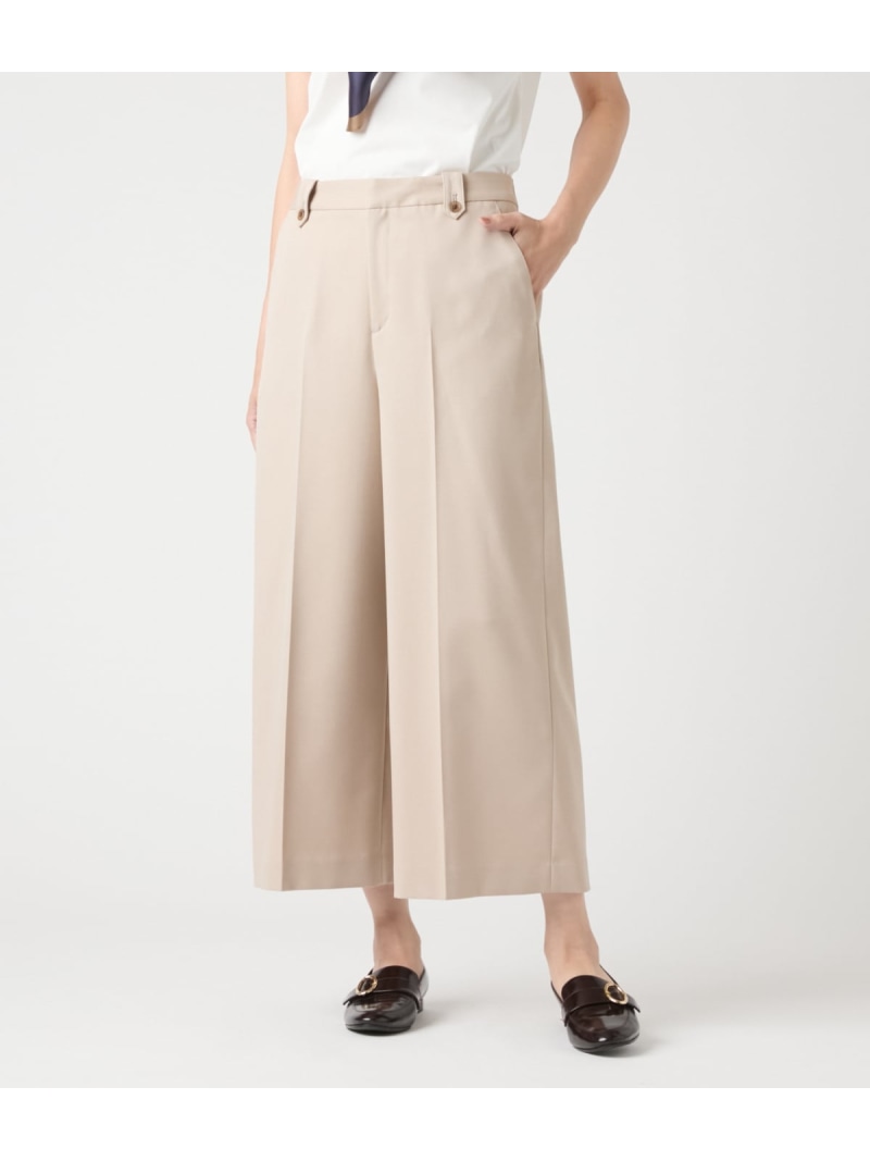 【L】【ウォッシャブル】ストレッチ ガウチョパンツ NEWYORKER WOMEN L-SIZE ニューヨーカー エルサイズ パンツ その他のパンツ ベージュ【送料無料】[ Fashion]