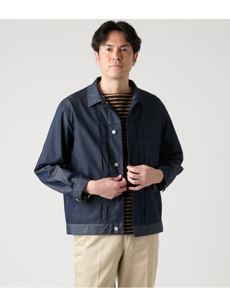 【SALE／40%OFF】【ウォッシャブル・当たること冷感・防シワ】Gジャン風 カミーチャアウター NEWYORKER MEN ニューヨーカー ジャケット・アウター 余分の物のジャケット・アウター 米国海軍【RBA_E】【貨物輸送無料】[ Fashion] コート・ジャケット-メンズファッション