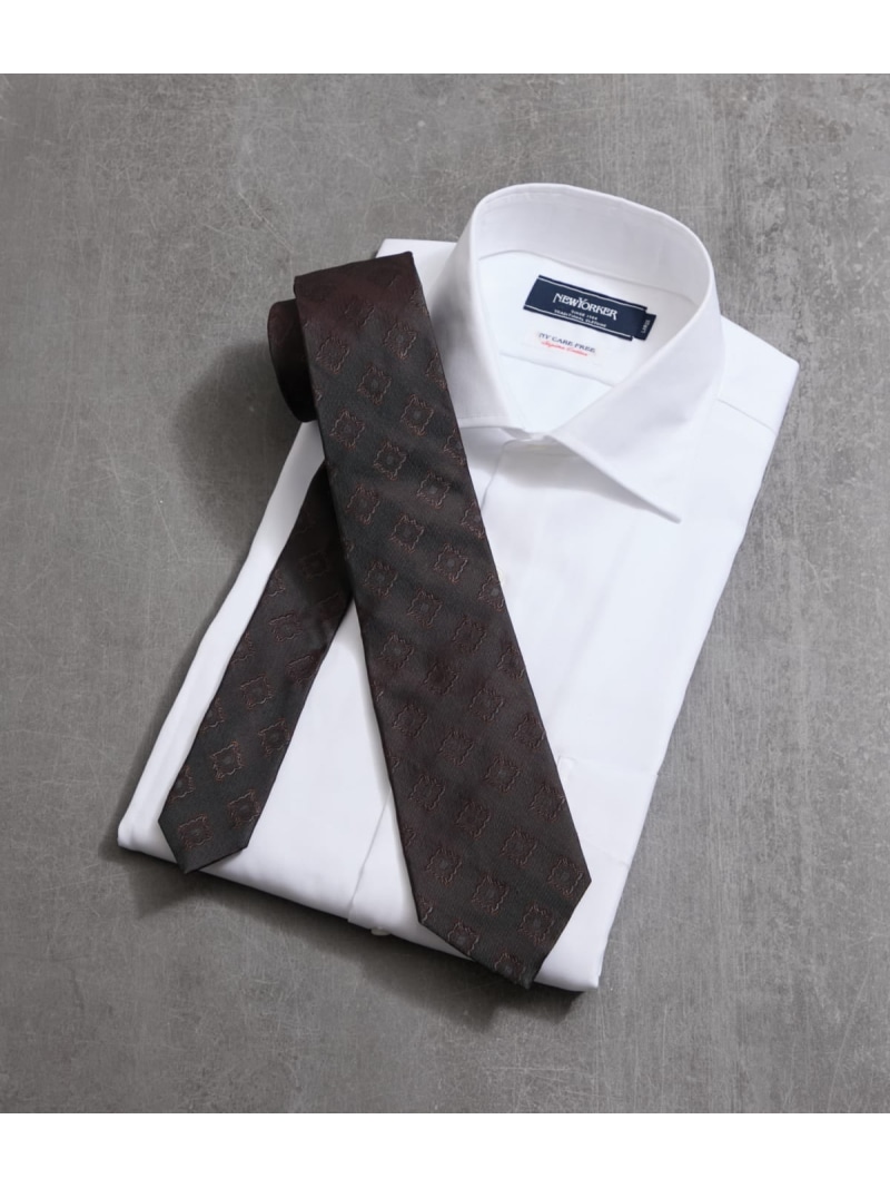 【SALE／30%OFF】Fossati シャンブレー小紋 ネクタイ NEWYORKER MEN ニューヨーカー スーツ・フォーマル ネクタイ・蝶ネクタイ パープル ブルー【RBA_E】【送料無料】[ Fashion]｜NEWYORKER