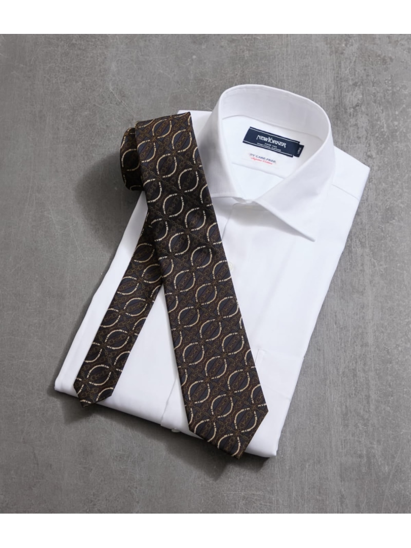 【SALE／30%OFF】ビットモチーフ ネクタイ NEWYORKER MEN ニューヨーカー スーツ・フォーマル ネクタイ・蝶ネクタイ ネイビー【RBA_E】【送料無料】[ Fashion]